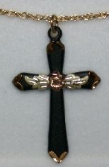 Black Hills Gold Antiqued Cross Pendant