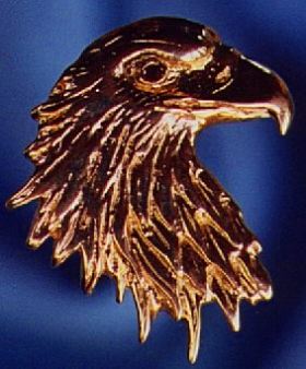 Eagle Head Pendant with Ruby Eye