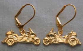 Trike Layered Gold Earrings on Leverbacks