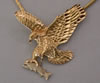 14kt Gold Flying Eagle Pendant With Custom Made Platinum Fish
